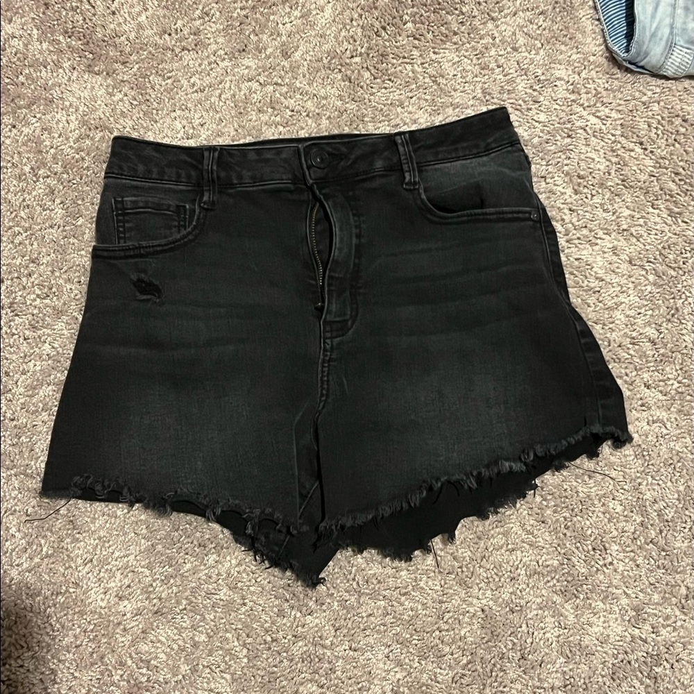Black Rewash Brand Jean Shorts